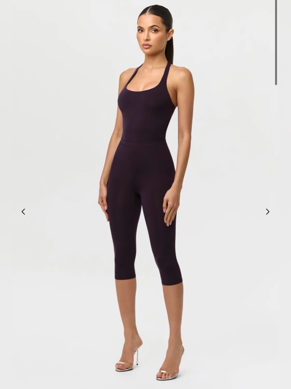 Naked Wardrobe Naked Capri Leggings Blackberry